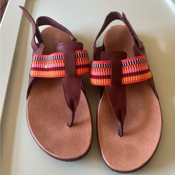 SOREL Out N About Plus Womens Size 9 Taupe Nubuck Leather  Sorel Out N About Sandals Women’s Size 9.5